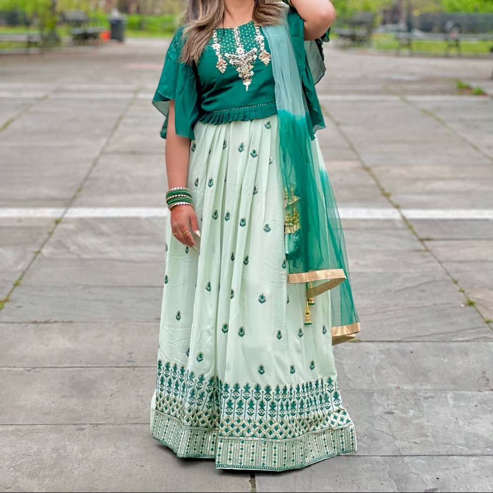 Green lehenga